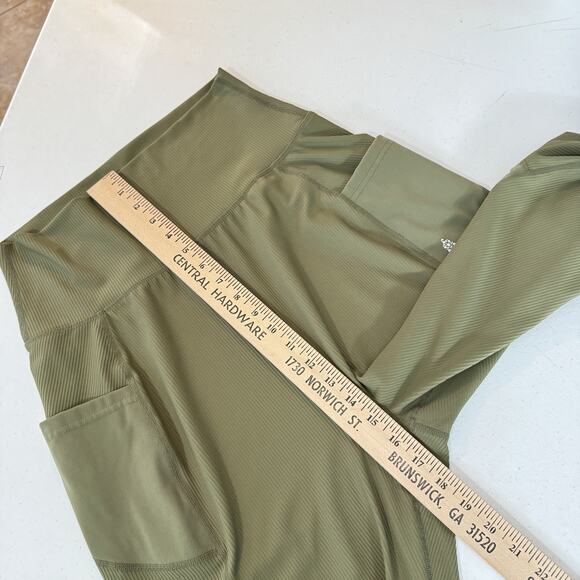 Free People Movement Take A Hike Harem Pants Sz M Olive Green Cargo Stretch - Picture 12 of 15